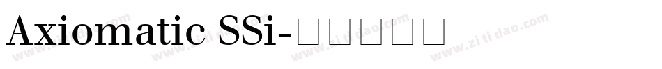 Axiomatic SSi字体转换